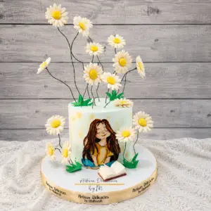 Daisy Dreams Hand-Painted Signature Cake
