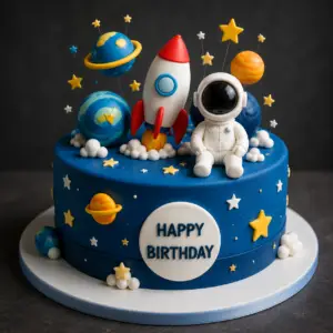 Space Adventure Fondant Cake